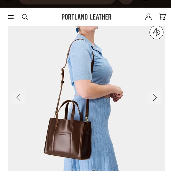 Portland Leather Premium Lola Chocolate Brown Leather Tote - Picture 10 of 10